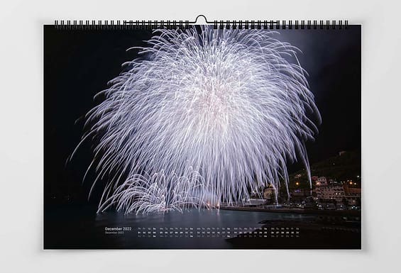 Feuerwerk Fotokalender 2022 UV-Lack DIN A3 Feuerwerk Kalender Dezember